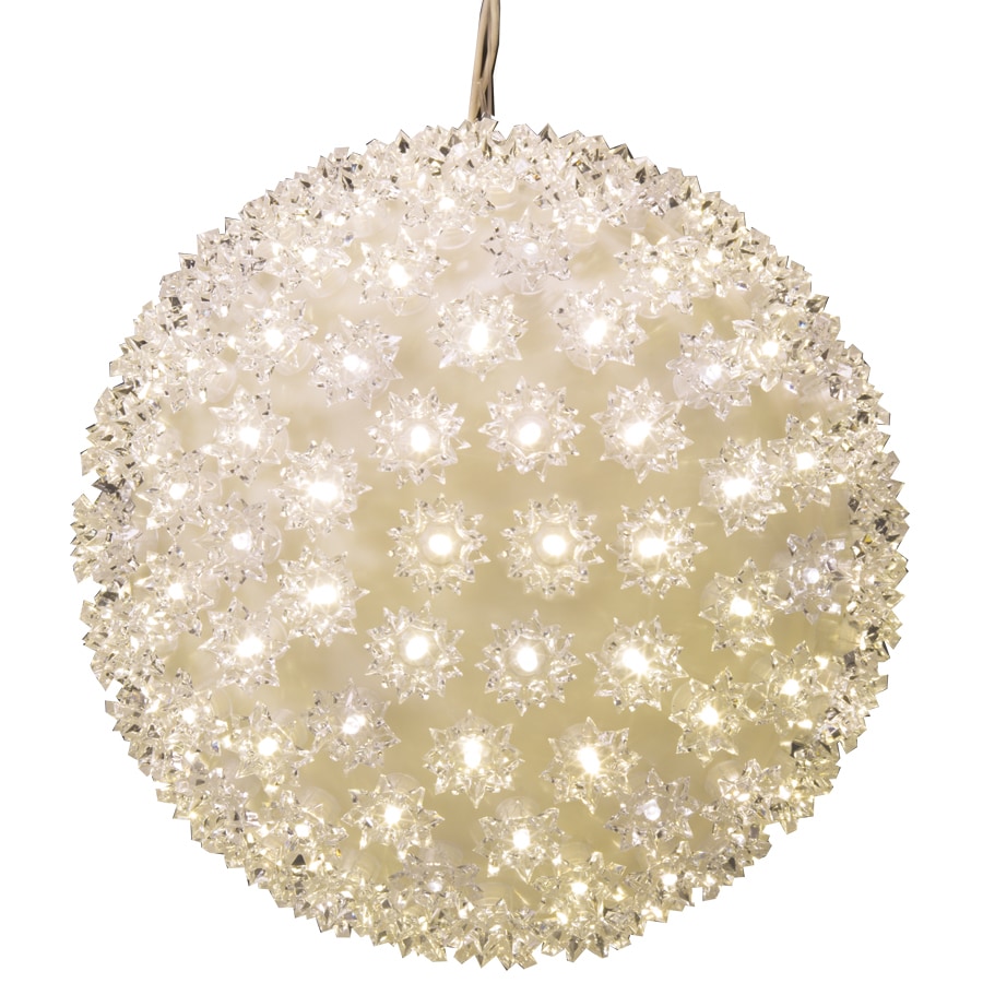 GE 0.93ft Hanging Super Sphere Light Display with Twinkling White LED
