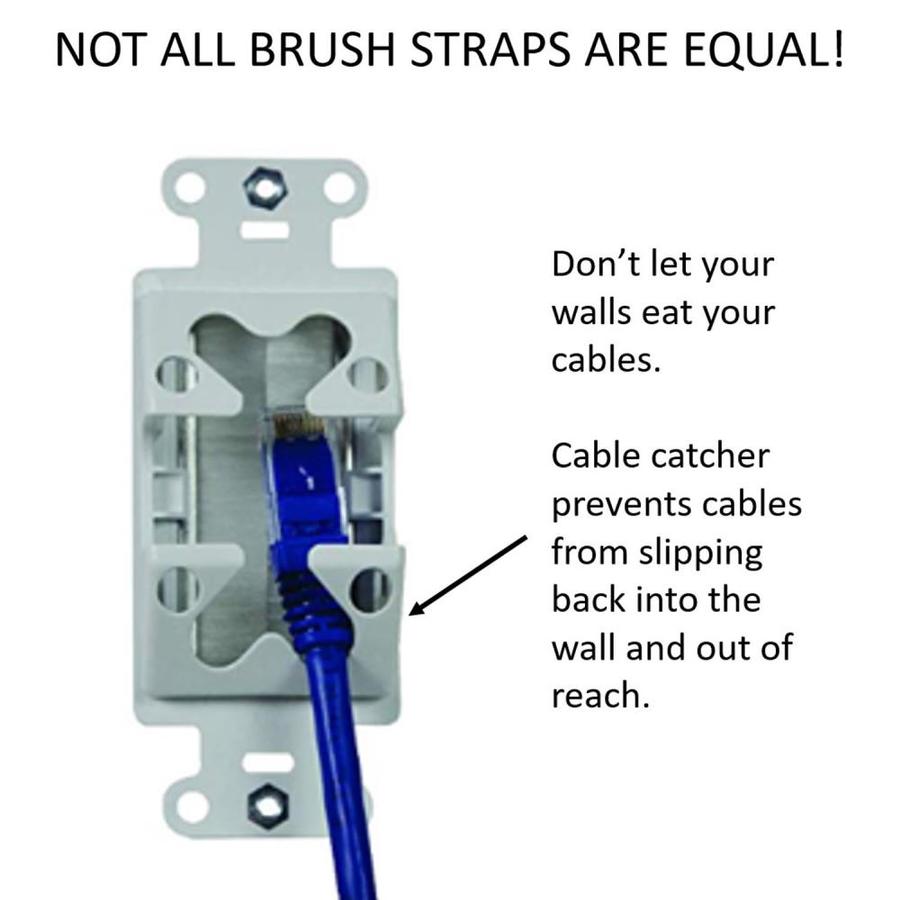 Legrand 1Gang 2Pack Cable Access Brush White Decorator Specialty Wall