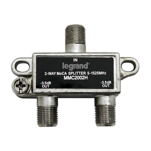 OnQ/Legrand Zinc 2Way Coax Video Cable Splitter at