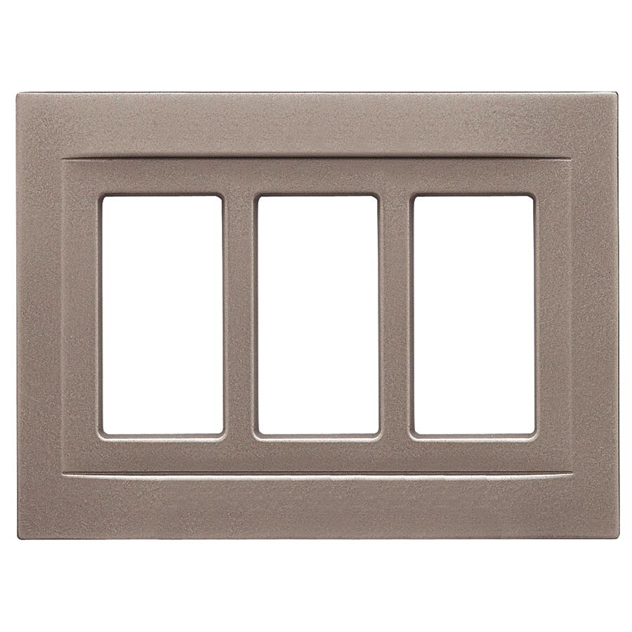 New GE Decorator Light Switch Wall Plate Coated Steel Wood Grain Color Box of 5