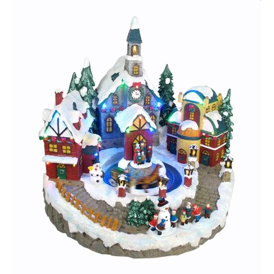 Holiday Living Christmas Resin Lighted Led Village At Lowes Com