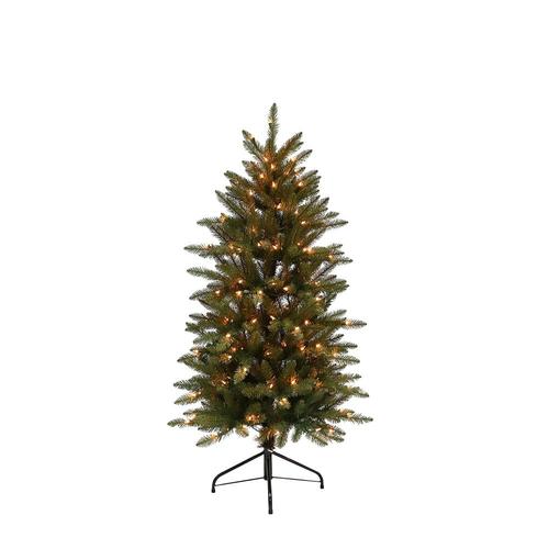Puleo International 4.5-ft Pre-Lit Artificial Christmas Tree with 150 ...