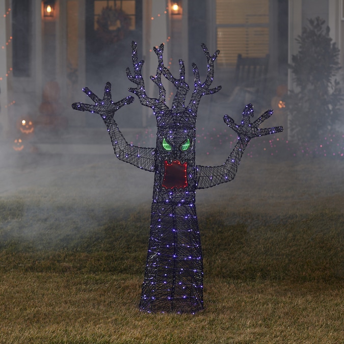 Haunted Living Pre-Lit Ghost and Tree Sculpture with Twinkling ...