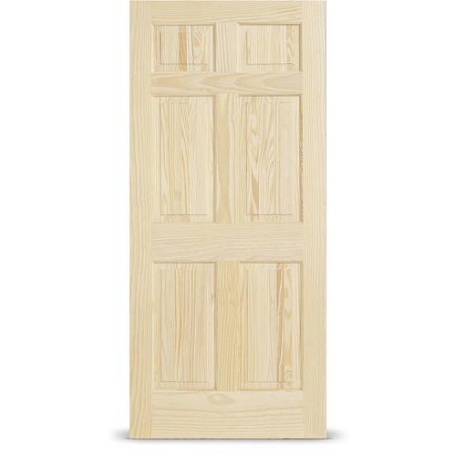 Jeld Wen Authentic Wood Unfinished 6 Panel Wood Slab Door Common 30 In X 80 In Actual 30 In X 80 In At Lowes Com