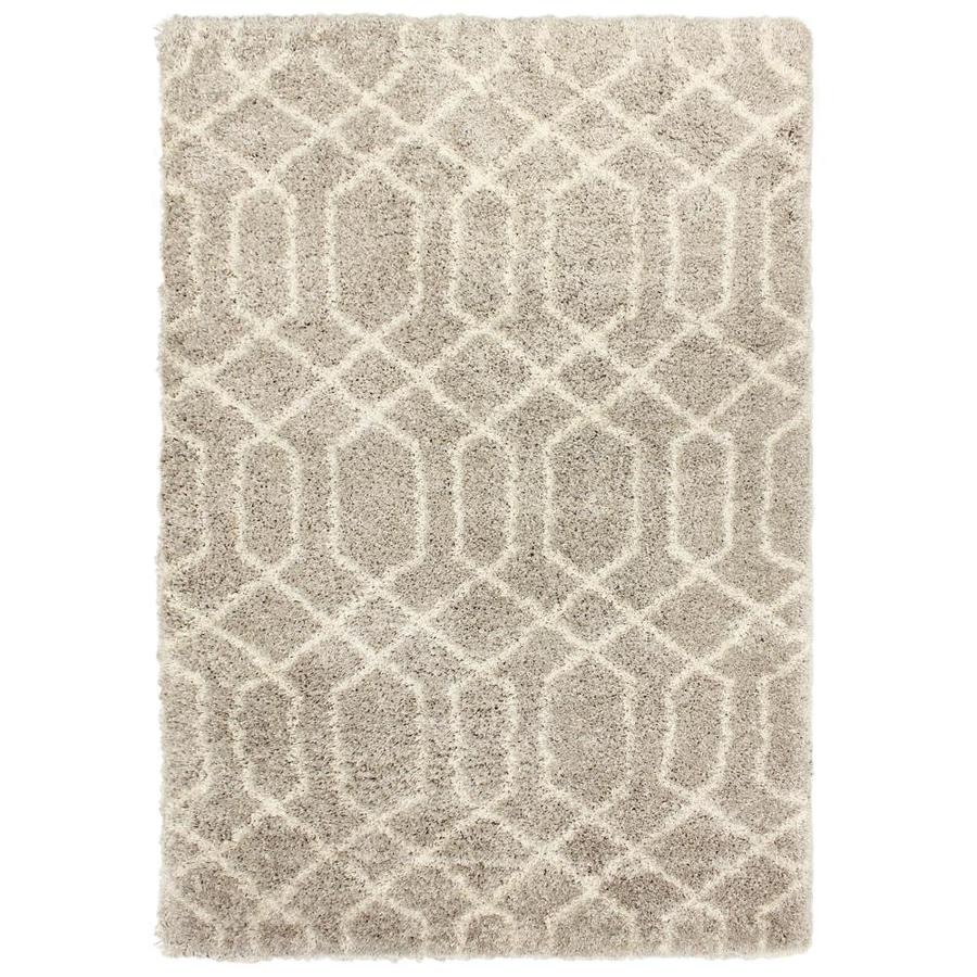 Carpet Art Deco Loft Shag 7x10 Beige Ironwork Beige Indoor Area Rug ...