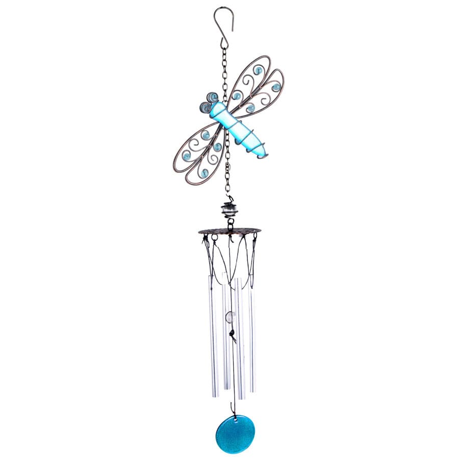 Wind Chimes At Com Garden Treasures 20 In Blue Black Bronze Metal Wind Chime