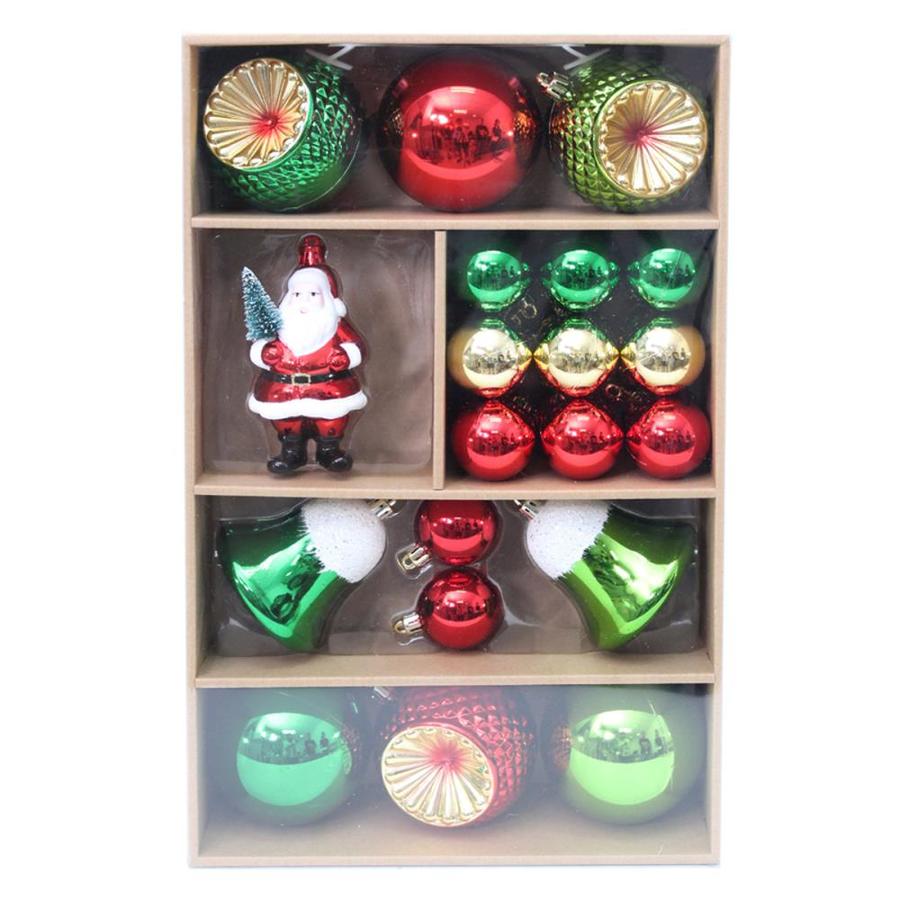 Allen + roth 29-Pack Multiple Colors/Finishes Assorted Ornament Set at ...