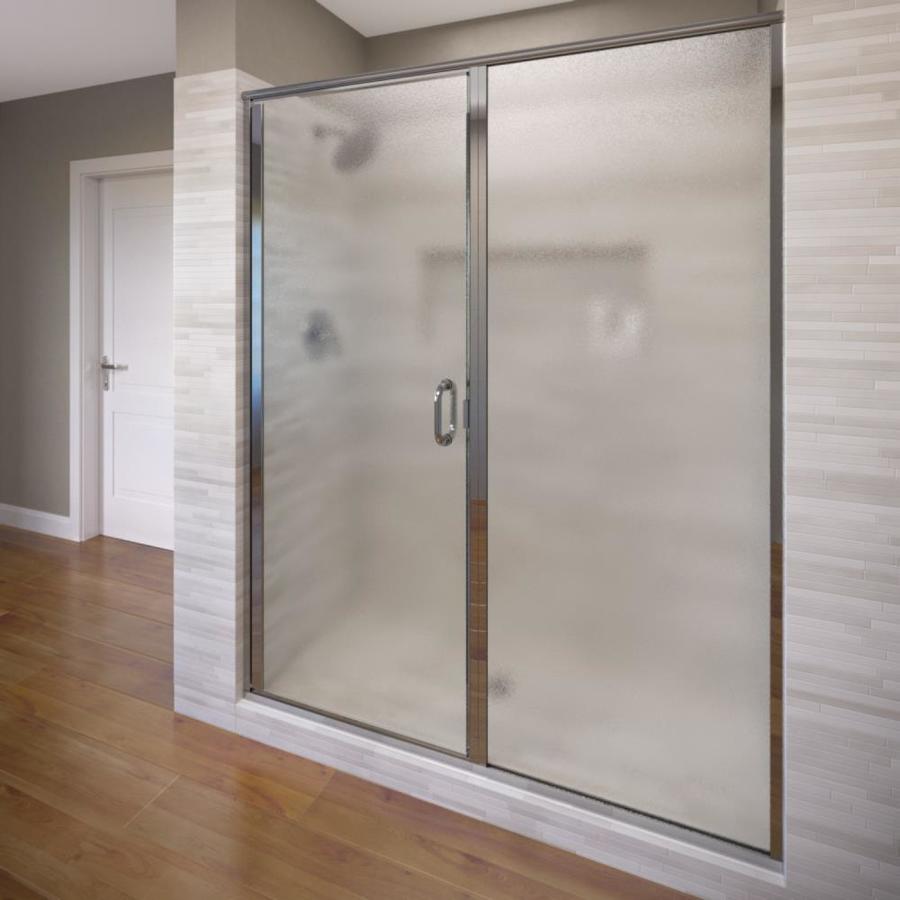 Basco Infinity 58 In To 59 W Semi Frameless Hinged Chrome