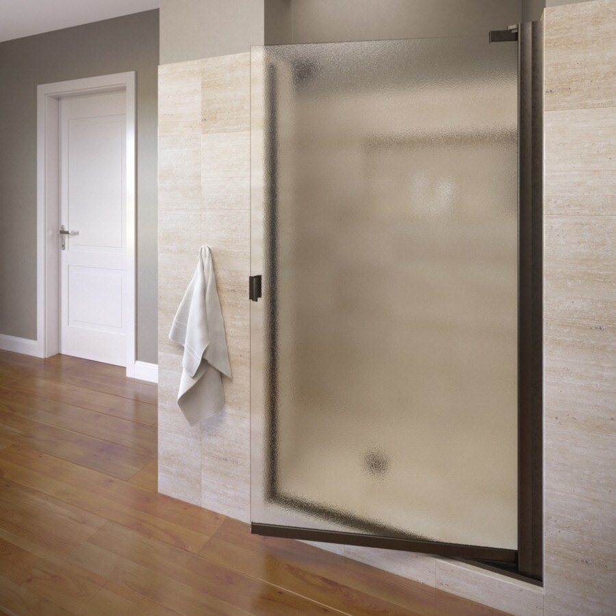 Basco Armon 31 75 In To 33 25 In W Semi Frameless Pivot Oil Rubbed
