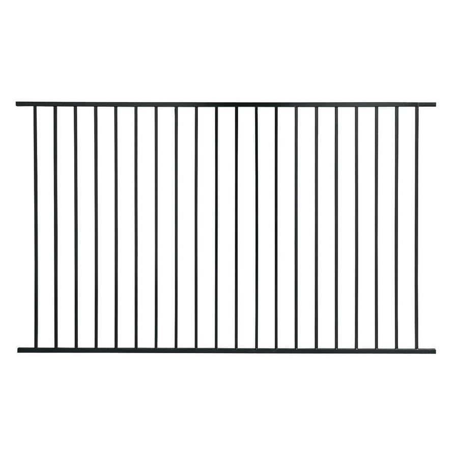 black steel fence panel