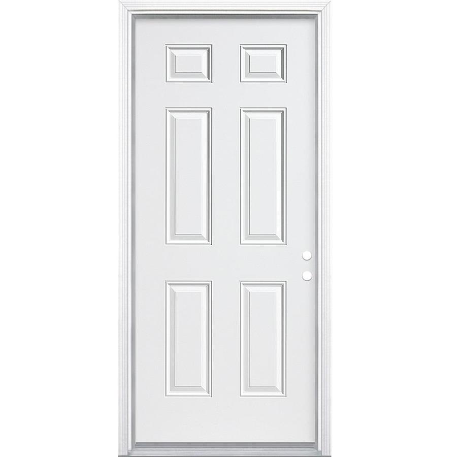 Reliabilt Left Hand Inswing Primed Steel Prehung Entry Door Solid