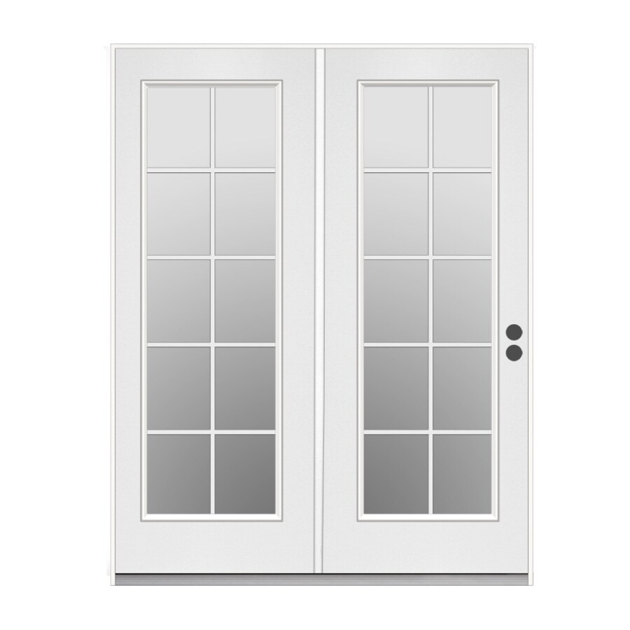 Reliabilt 59 5 In Dual Pane 10 Lite Steel French Inswing Patio Reliabilt 59 5 In Dual Pane 10 Lite Steel French Inswing Patio Door