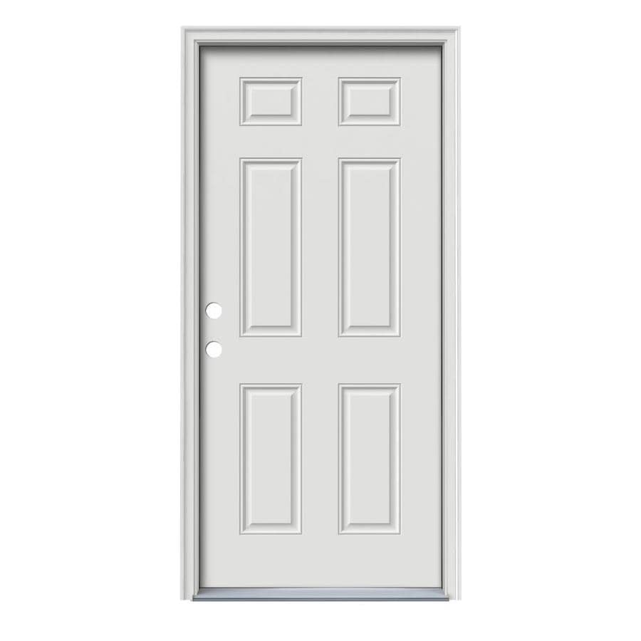 Reliabilt Right Hand Inswing Primed Steel Prehung Entry Door With