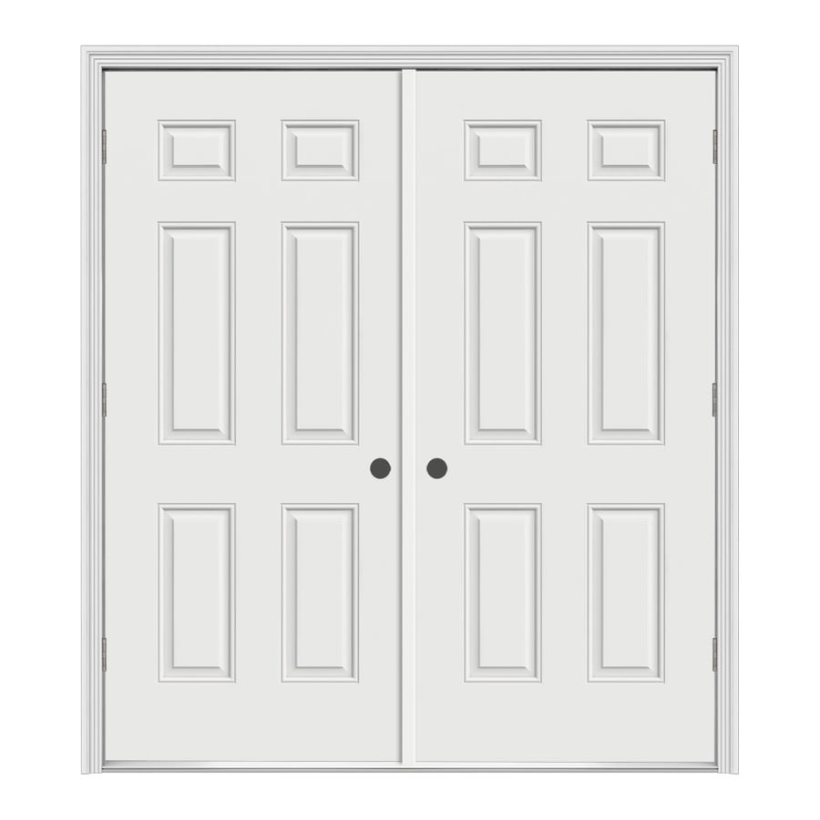 ReliaBilt Universal Reversible Primed Steel Prehung Double Entry Door