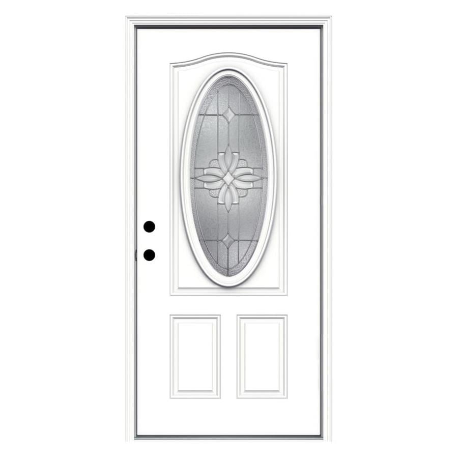 Jeld Wen Laurel Oval Lite Decorative Glass Right Hand - Fiberglass Entry Doors With Oval Glass Jeld Wen Laurel Oval Lite Decorative Glass Right Hand - Fiberglass Entry Doors With Oval Glass