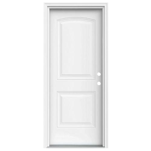 Jeld Wen Left Hand Inswing Primed Steel Prehung Entry Door With