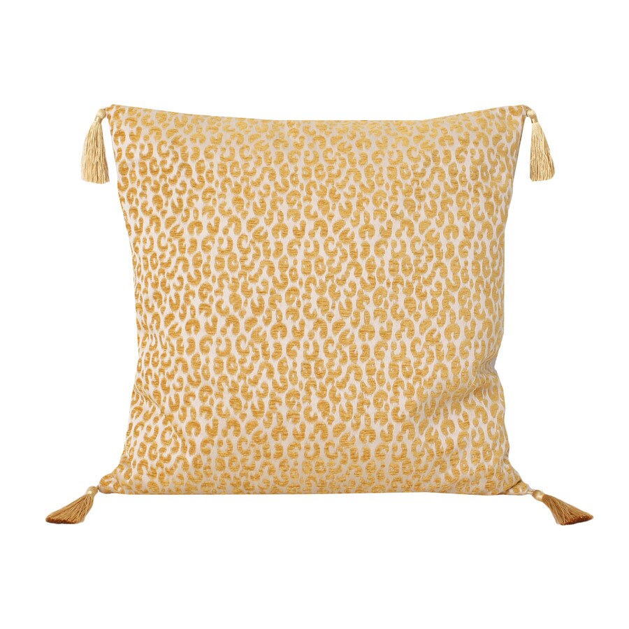 Gabriella Cheetah 20in W x 20in L Honey Gold Indoor Decorative Pillow