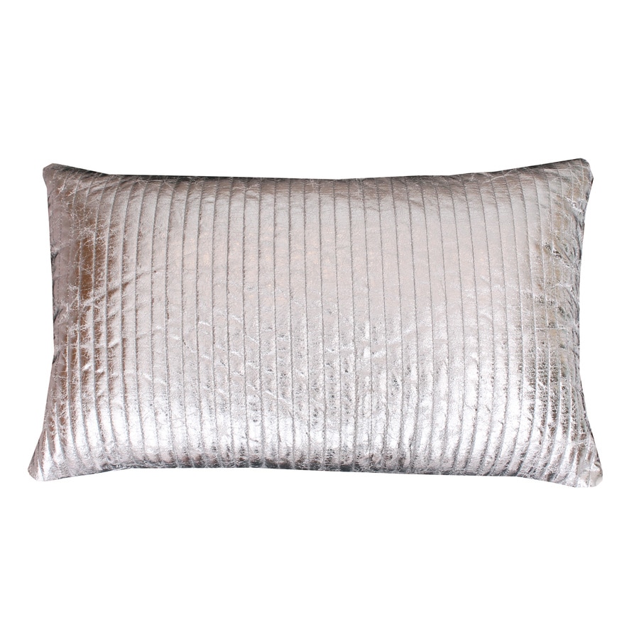 Gary quilted crackle Silver Indoor Decorative Pillow in the Throw ...