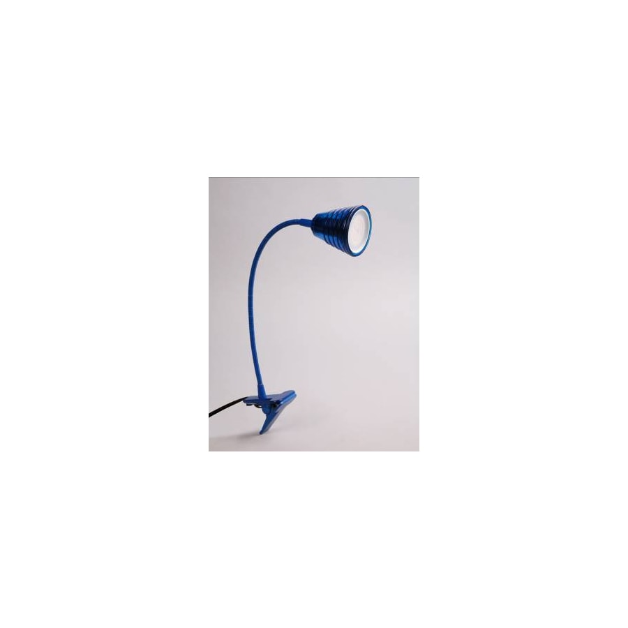 Style Selections 11 Adjustable Navy Blue Led Clip On Desk Lamp At