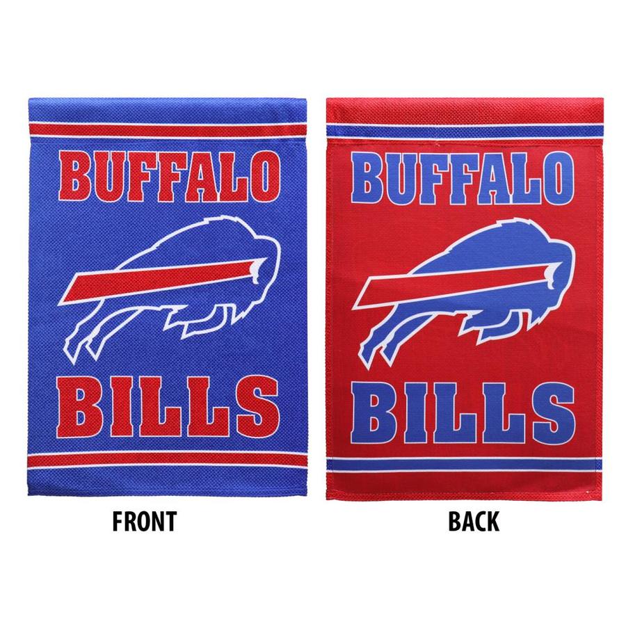 Evergreen 1.04-ft W x 1.5-ft H Embroidered Buffalo Bills Flag in the ...