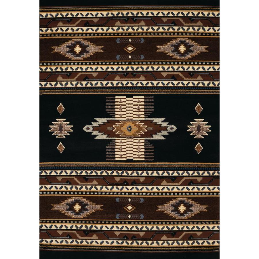 United Weavers Of America Manhattan 4 X 5 Black Indoor Geometric Southwestern Area Rug In The Rugs Department At Lowes Com