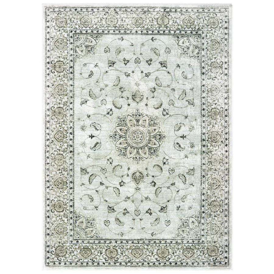 United Weavers Of America Pure 5 X 7 Seafoam Indoor Geometric Area Rug In The Rugs Department At Lowes Com