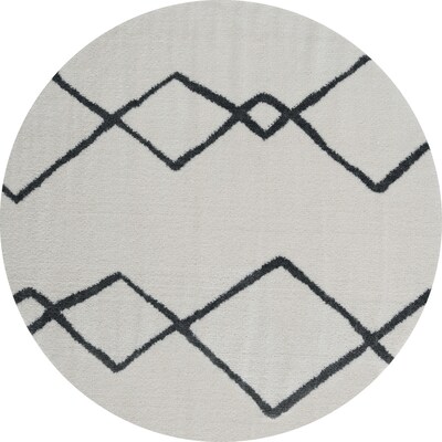 United Weavers Of America Tranquility White Round Indoor Mid - Modern Black And White Round Rug United Weavers Of America Tranquility White Round Indoor Mid - Modern Black And White Round Rug