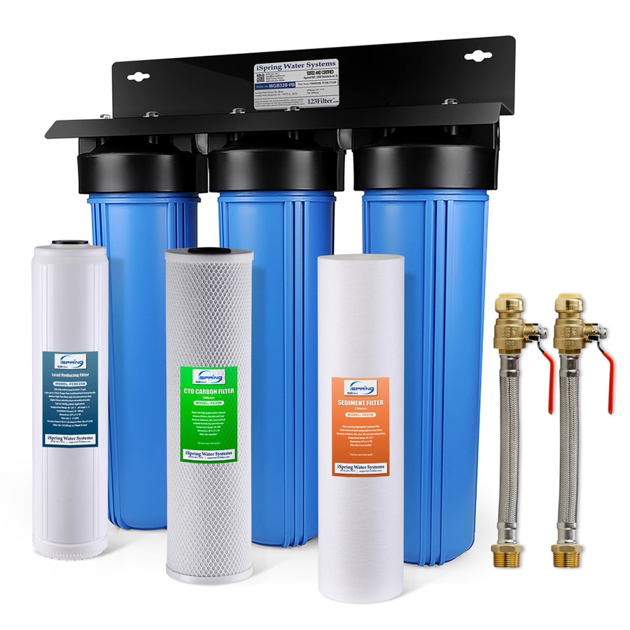 ISpring Triplestage 15GPM Mechanical Filtration Whole House Water Filtration System at