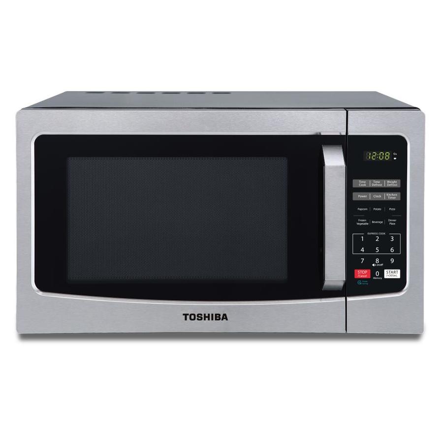 Toshiba 1 1 Cu Ft 1000 Countertop Microwave Stainless Steel At