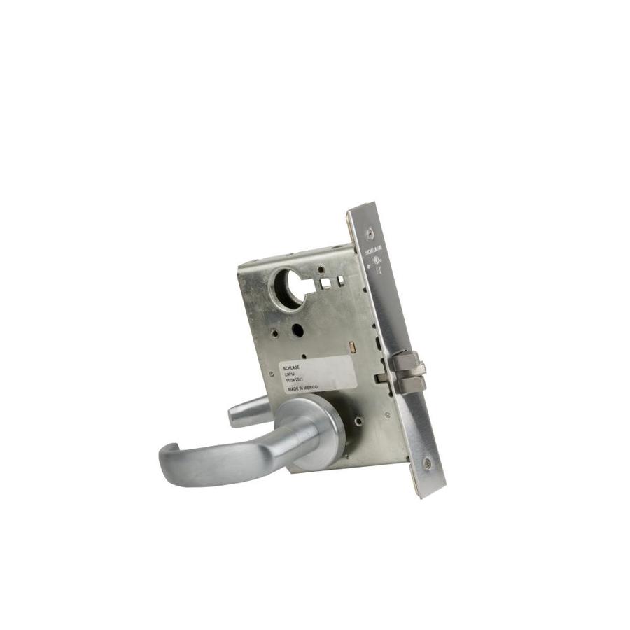 Schlage L Series Mortise Locks Satin Chrome Reversible Passage Door Handle at