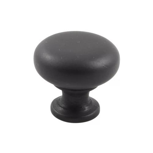 Residential Essentials 1.25in Black Mushroom Traditional Knob