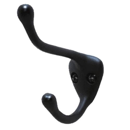 Residential Essentials 2-Hook Black Towel Hook at Lowes.com