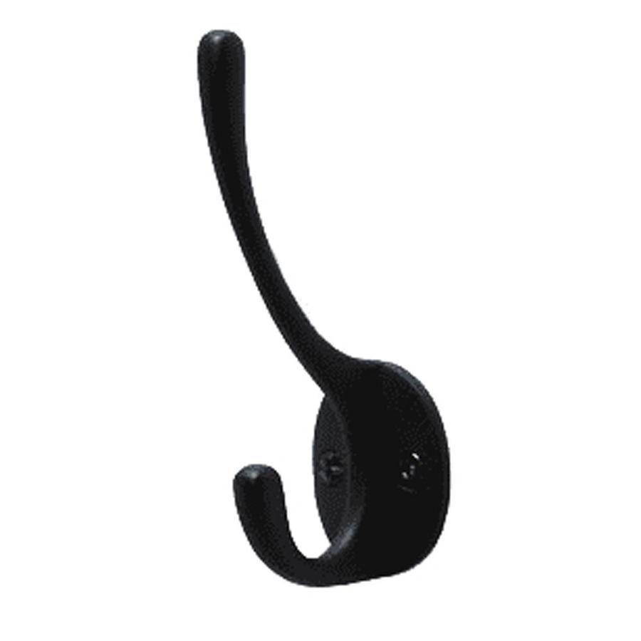 Residential Essentials 2-Hook Black Towel Hook at Lowes.com