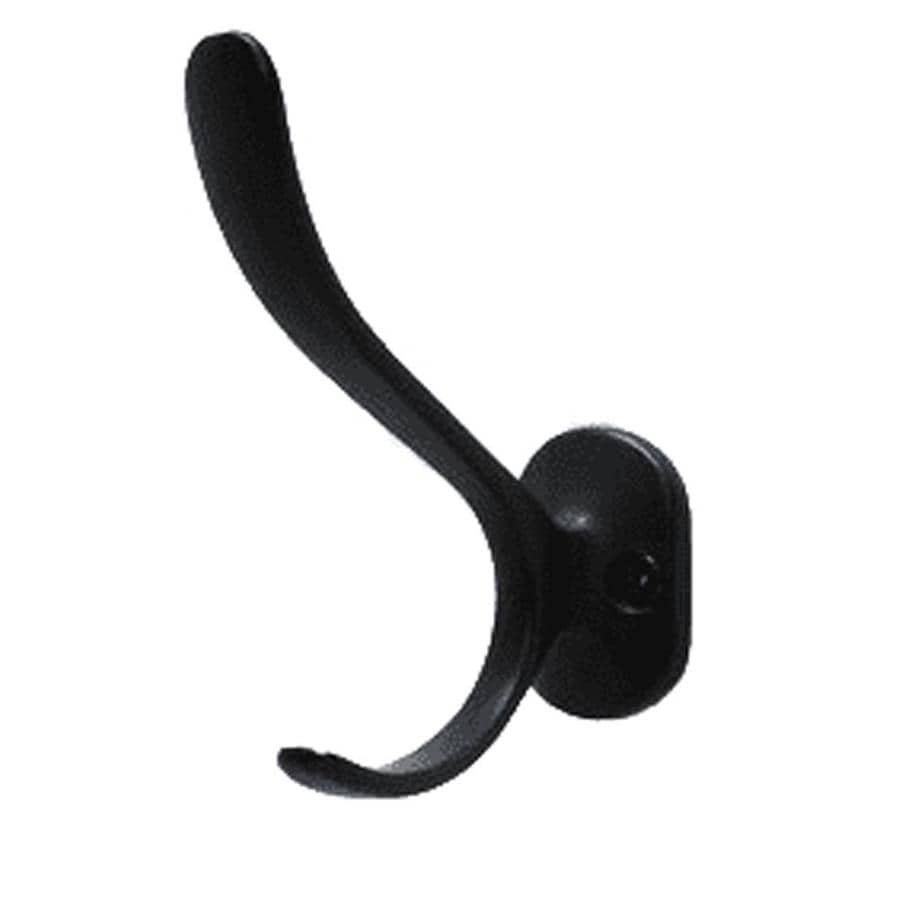 Residential Essentials 2-Hook Black Towel Hook at Lowes.com