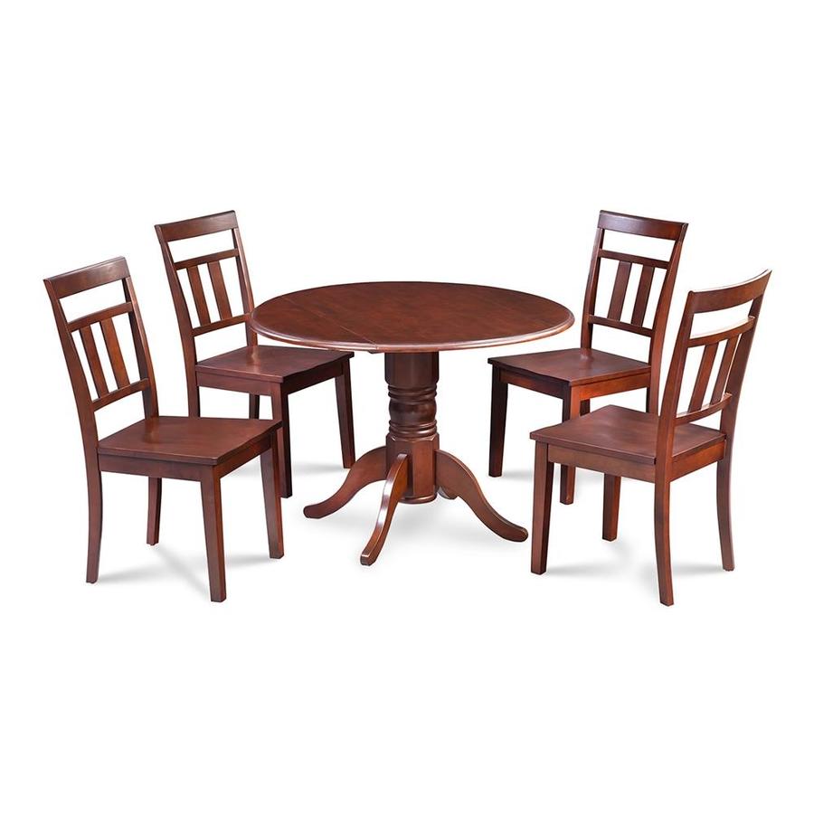 M&D Furniture Burlington Mahogany Dining Set with Round Dining Table in ...