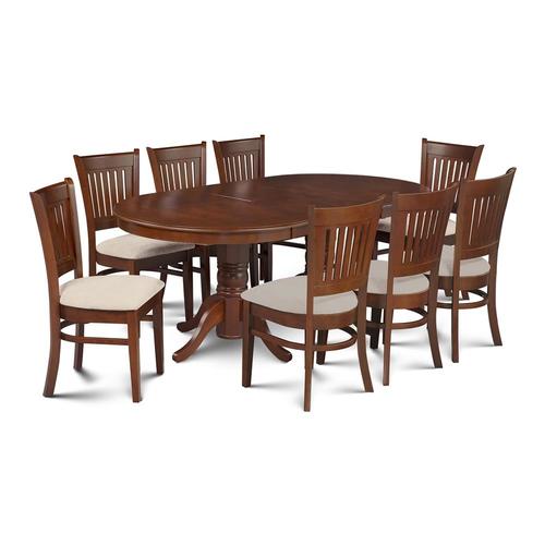 M&D Furniture Somerville Espresso Dining Room Set with Oval Table in