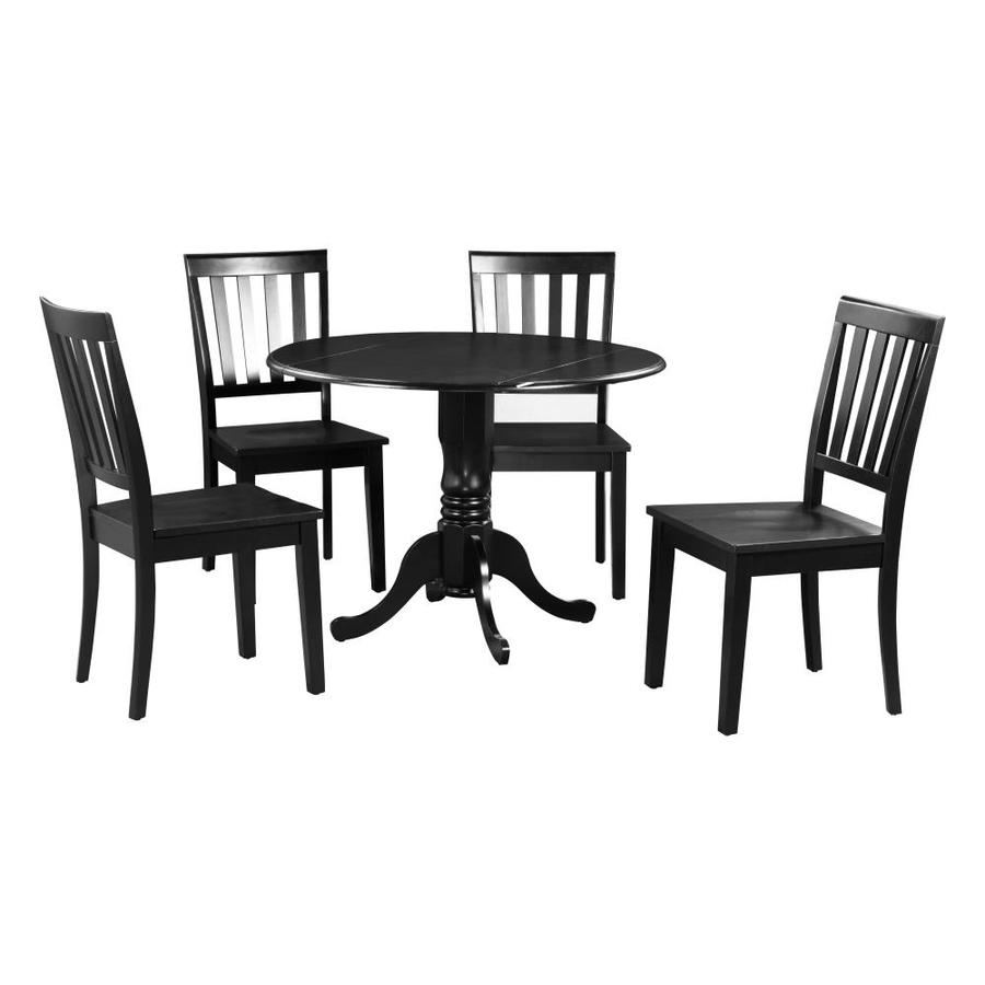 M&D Furniture Mocha Black Dining Room Set with Round Table in the
