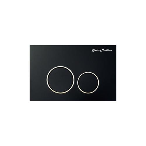 Swiss Madison Matte Black Flush Actuator in the Toilet Hardware