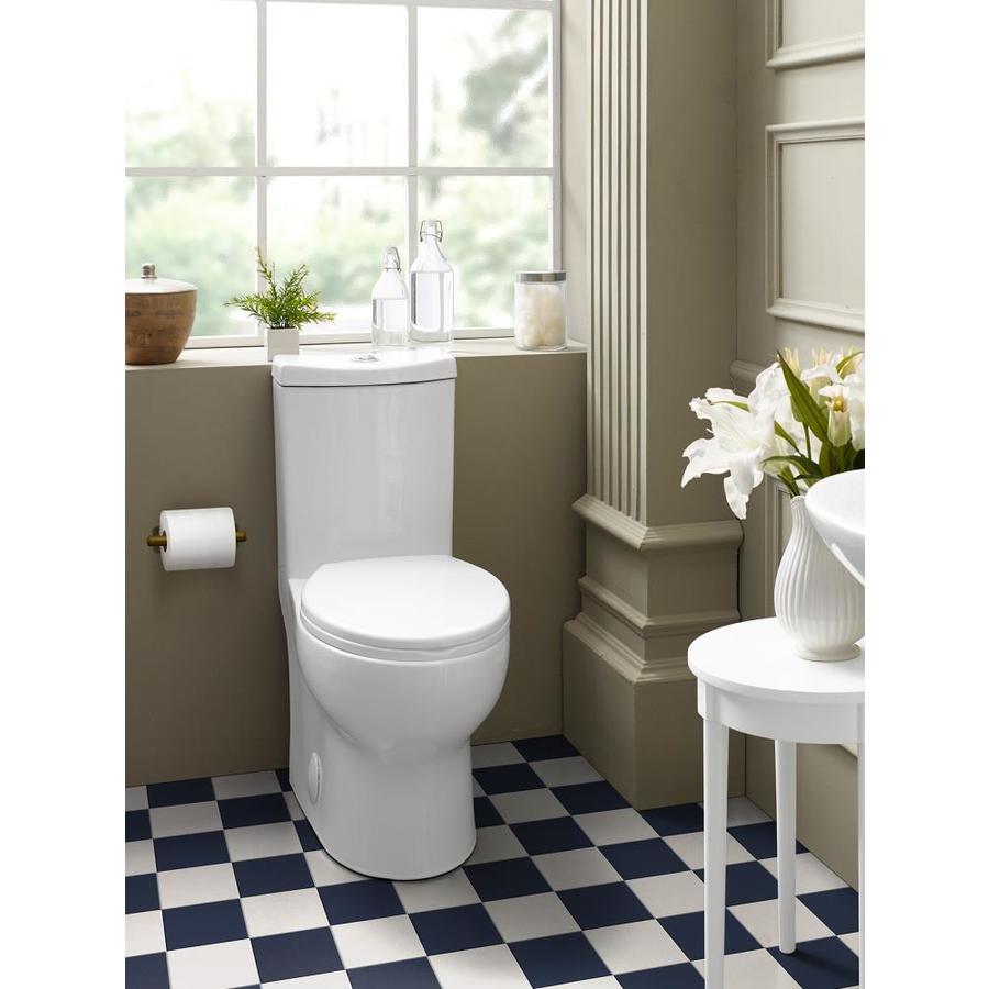 Swiss Madison Plaisir Glossy White Dual Flush Elongated Standard Height Toilet 12in RoughIn