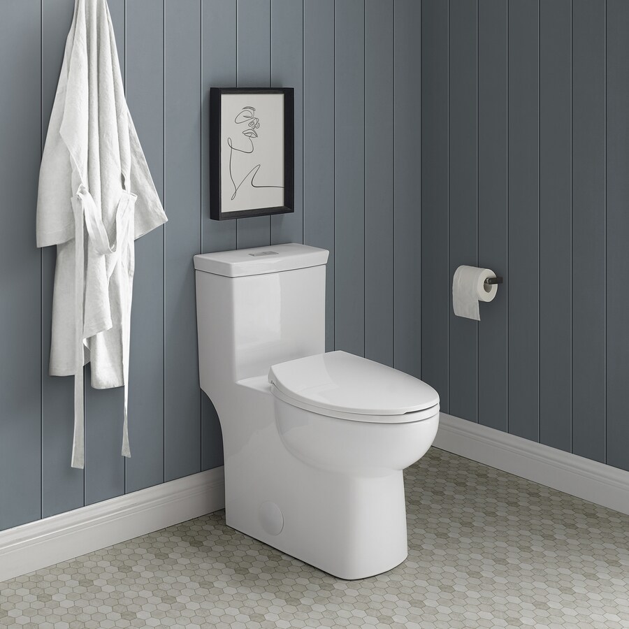 Swiss Madison Classe Glossy White Dual Flush Elongated Comfort Height Toilet 12in RoughIn Size