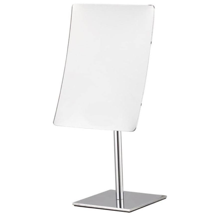 Standing Makeup Mirror Round Shaped 3x Polished