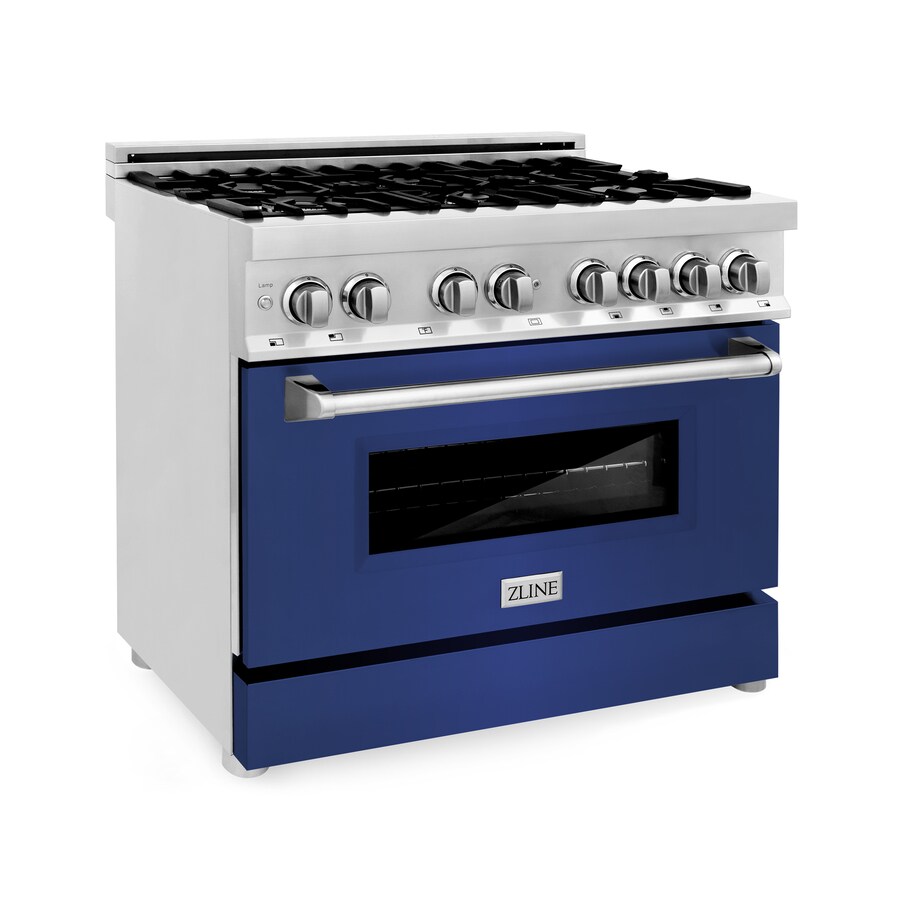 ZLINE KITCHEN & BATH Dual fuel range Deep Recessed 6 Burners Convection ...