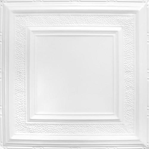 American Tin Ceilings 24-in x 24-in 5-Pack Bright White Satin Metal/Tin ...