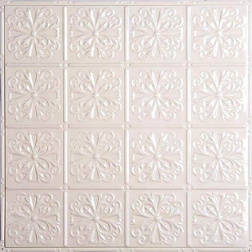 American Tin Ceilings 24-in x 24-in 5-Pack Creamy White ...
