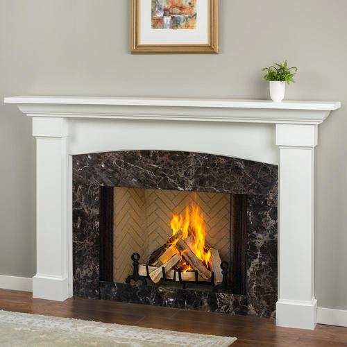 Mantels Direct 81 5 In W X 54 In H White Poplar Traditional