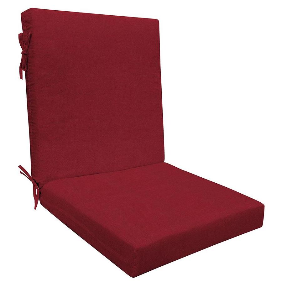 3i Products Crimson Red Patio Chair Cushion in the Patio Furniture Cushions department at