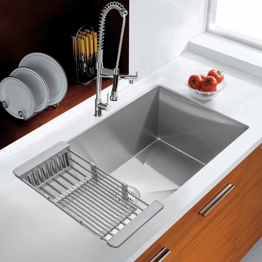 AKDY 30-in x 18-in Stainless Steel Single-Basin Undermount Residential 30 X 18 Stainless Steel Sink