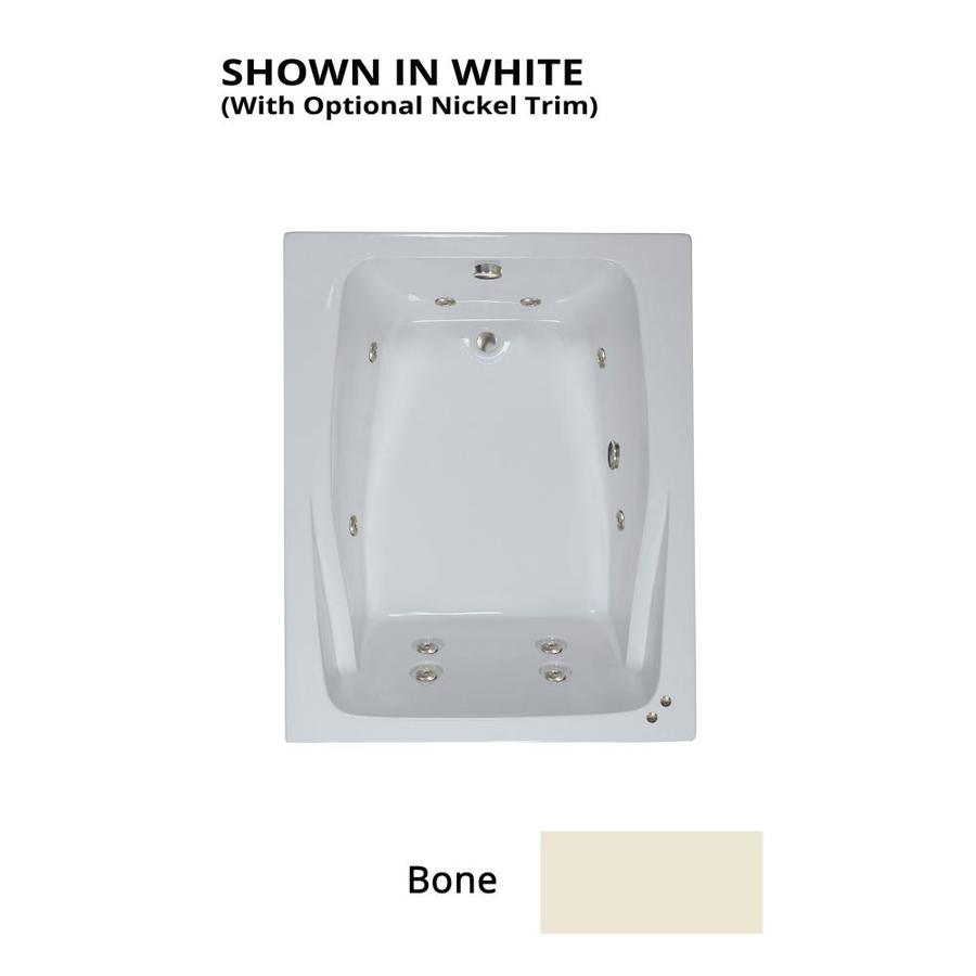 Watertech Whirlpool Baths Designer 59.75in Bone Bathtub with
