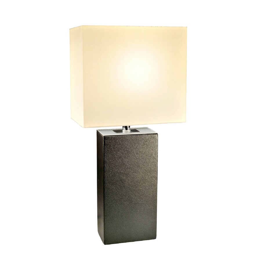 Shop Elegant Designs 21in Black Standard Indoor Table Lamp with Fabric