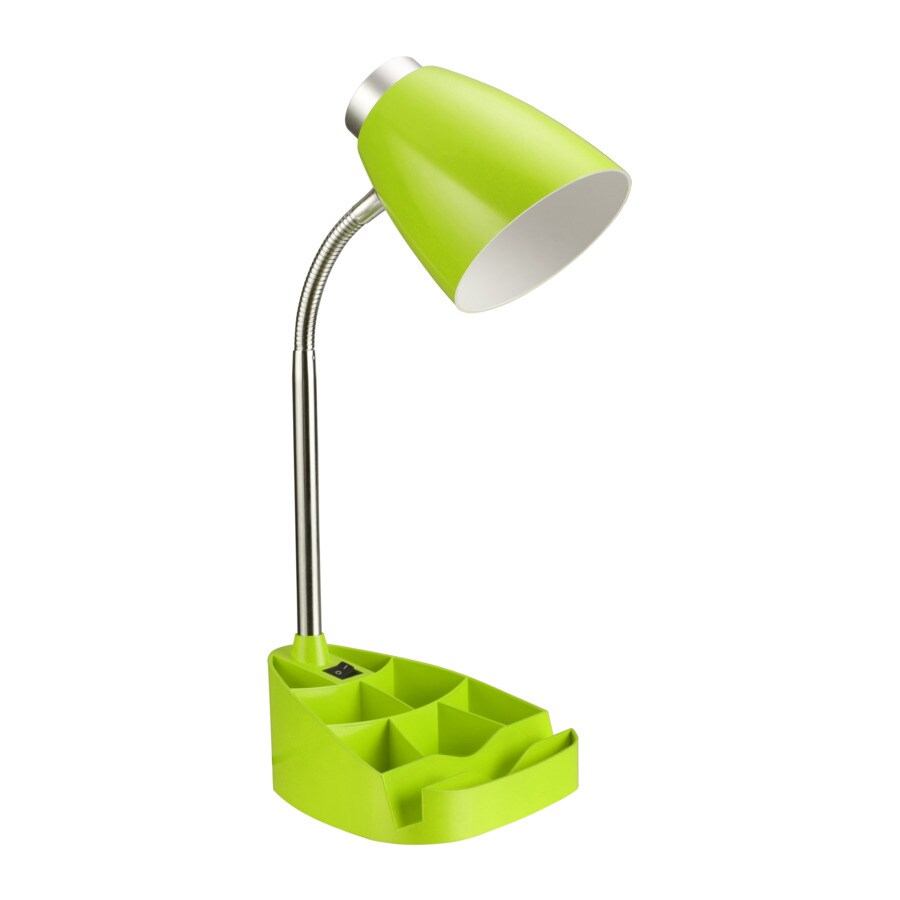 green lamp desk
